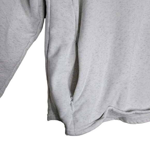Puma Hooded Sweatshirt Gray Womens Small Zip Pockets Adjustable Hoodie - Picture 4 of 11